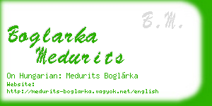 boglarka medurits business card